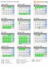 Kalender 2004 mit Ferien und Feiertagen Aix-Marseille