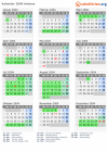 Kalender 2004 mit Ferien und Feiertagen Amiens