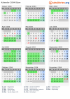 Kalender 2004 mit Ferien und Feiertagen Dijon