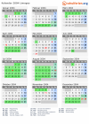 Kalender 2004 mit Ferien und Feiertagen Limoges