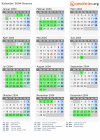 Kalender 2004 mit Ferien und Feiertagen Rennes
