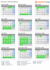 Kalender 2004 mit Ferien und Feiertagen Straßburg