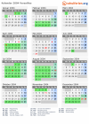 Kalender 2004 mit Ferien und Feiertagen Versailles