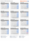 Kalender 2004 mit Ferien und Feiertagen Emilia-Romagna