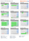 Kalender 2004 mit Ferien und Feiertagen Niederösterreich