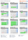 Kalender 2004 mit Ferien und Feiertagen Steiermark