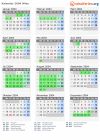 Kalender 2004 mit Ferien und Feiertagen Wien