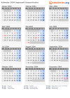 Kalender 2004 mit Ferien und Feiertagen Appenzell Ausserrhoden