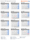 Kalender 2004 mit Ferien und Feiertagen Appenzell Innerrhoden