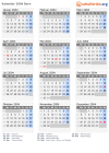 Kalender 2004 mit Ferien und Feiertagen Bern