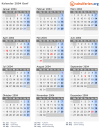 Kalender 2004 mit Ferien und Feiertagen Genf