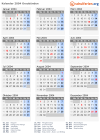 Kalender 2004 mit Ferien und Feiertagen Graubünden