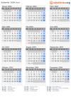 Kalender 2004 mit Ferien und Feiertagen Jura