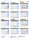 Kalender 2004 mit Ferien und Feiertagen Obwalden