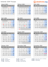 Kalender 2004 mit Ferien und Feiertagen Thurgau