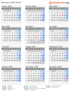 Kalender 2004 mit Ferien und Feiertagen Wallis
