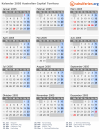 Kalender 2005 mit Ferien und Feiertagen Australisches Hauptstadtterritorium