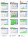 Kalender 2005 mit Ferien und Feiertagen Baden-Württemberg