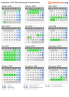 Kalender 2005 mit Ferien und Feiertagen Mecklenburg-Vorpommern