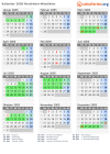 Kalender 2005 mit Ferien und Feiertagen Nordrhein-Westfalen