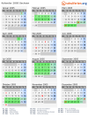 Kalender 2005 mit Ferien und Feiertagen Sachsen