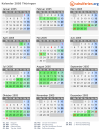 Kalender 2005 mit Ferien und Feiertagen Thüringen