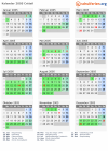 Kalender 2005 mit Ferien und Feiertagen Créteil