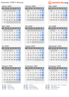 Kalender 2005 mit Ferien und Feiertagen Freiburg