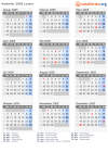 Kalender 2005 mit Ferien und Feiertagen Luzern