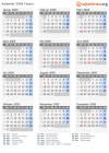 Kalender 2005 mit Ferien und Feiertagen Tessin