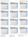 Kalender 2005 mit Ferien und Feiertagen Thurgau