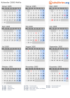 Kalender 2005 mit Ferien und Feiertagen Wallis