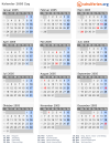 Kalender 2005 mit Ferien und Feiertagen Zug