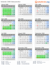 Kalender 2006 mit Ferien und Feiertagen Südaustralien