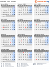 Kalender 2006 mit Ferien und Feiertagen Belgien