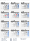Kalender 2006 mit Ferien und Feiertagen Dänemark