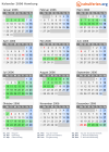 Kalender 2006 mit Ferien und Feiertagen Hamburg