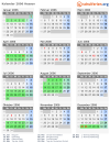 Kalender 2006 mit Ferien und Feiertagen Hessen