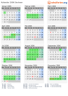Kalender 2006 mit Ferien und Feiertagen Sachsen