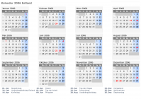 Kalender 2006 mit Ferien und Feiertagen Estland