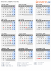 Kalender 2006 mit Ferien und Feiertagen Normandie