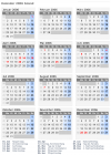 Kalender 2006 mit Ferien und Feiertagen Island