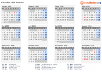 Kalender 2006 mit Ferien und Feiertagen Aostatal