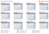 Kalender 2006 mit Ferien und Feiertagen Kampanien