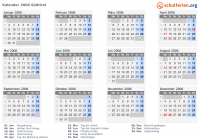 Kalender 2006 mit Ferien und Feiertagen Südtirol