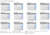 Kalender 2006 mit Ferien und Feiertagen Kambodscha