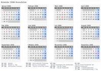 Kalender 2006 mit Ferien und Feiertagen Kasachstan