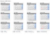 Kalender 2006 mit Ferien und Feiertagen Kenia