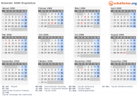 Kalender 2006 mit Ferien und Feiertagen Kirgisistan