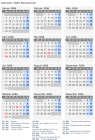 Kalender 2006 mit Ferien und Feiertagen Nordmazedonien